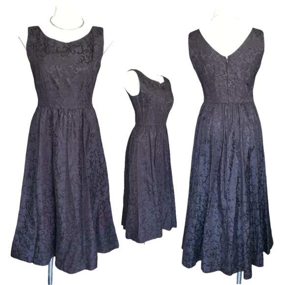 v i n t a g e :: Floral Damask Edwardian Dress Bolero Peplum Jacket Set - Picture 6 of 16